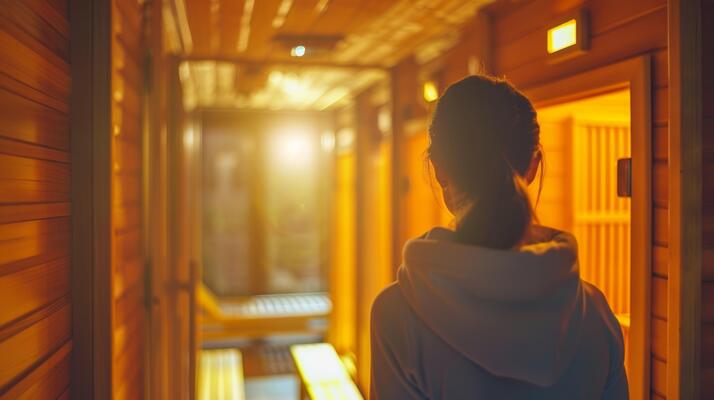 a-person-walking-out-of-a-sauna-with-a-noticeable-improvement-in-their-breathing-a-testament-to-the-positive-impact-of-regular-infrared-sauna-sessions-for-respiratory-health-photo